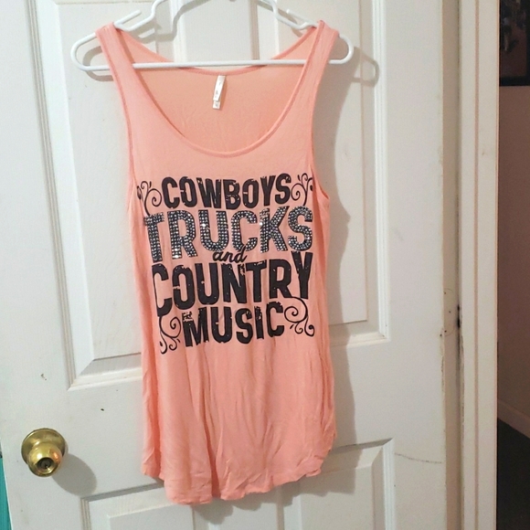 J&K Tops - 3/10 Sale $J&K size small cowboys, trucks, and country music logo tank top.